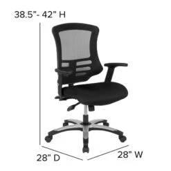 Flash Furniture High Back Black Mesh Multifunction Executive Swivel Ergonomic Office Chair With Molded Foam Seat And Adjustable Arms 11 Flash Furniture High Back Black Mesh Multifunction Executive Swivel Ergonomic Office Chair With Molded Foam Seat And Adjustable Arms -Flash Furniture GUEST a270b91a 5e24 4b5e b3c8 76b7cff260d5