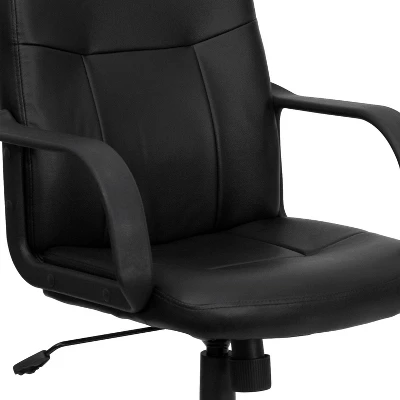 Flash Furniture Paulson Mid-Back Black Glove Vinyl Executive Swivel Office Chair With Arms 5 Flash Furniture Paulson Mid-Back Black Glove Vinyl Executive Swivel Office Chair With Arms - Image 5