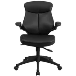 Flash Furniture Kale Mid-Back Black LeatherSoft Executive Swivel Ergonomic Office Chair With Back Angle Adjustment And Flip-Up Arms 16 Flash Furniture Kale Mid-Back Black LeatherSoft Executive Swivel Ergonomic Office Chair With Back Angle Adjustment And Flip-Up Arms -Flash Furniture GUEST a30bdfda 796c 44a7 aef2 027f8942da88
