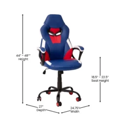 Flash Furniture Ergonomic PC Office Computer Chair - Adjustable Red & Blue Designer Gaming Chair - 360° Swivel - Red Dual Wheel Casters 19 Flash Furniture Ergonomic PC Office Computer Chair - Adjustable Red & Blue Designer Gaming Chair - 360° Swivel - Red Dual Wheel Casters -Flash Furniture GUEST a3fad12d 3b47 43be 84f7 ae133e20ef10