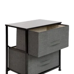 Flash Furniture 2 Drawer Wood Top Nightstand Storage Organizer With Cast Iron Frame And Dark Easy Pull Fabric Drawers 14 Flash Furniture 2 Drawer Wood Top Nightstand Storage Organizer With Cast Iron Frame And Dark Easy Pull Fabric Drawers -Flash Furniture GUEST a4b30040 2852 4544 a574 3ac65d78664b