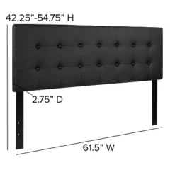 Flash Furniture Lennox Tufted Upholstered Queen Size Headboard In Black Vinyl 10 Flash Furniture Lennox Tufted Upholstered Queen Size Headboard In Black Vinyl -Flash Furniture GUEST a547de18 da3d 4d05 b549 c35cef09c369