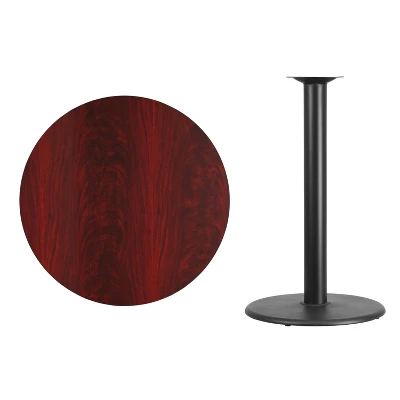 Flash Furniture 36'' Round Laminate Table Top With 24'' Round Bar Height Table Base 2 Flash Furniture 36'' Round Laminate Table Top With 24'' Round Bar Height Table Base - Image 2
