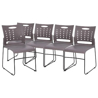 Flash Furniture 5 Pack HERCULES Series 881 Lb. Capacity Sled Base Stack Chair With Air-Vent Back 11 Flash Furniture 5 Pack HERCULES Series 881 Lb. Capacity Sled Base Stack Chair With Air-Vent Back - Image 11