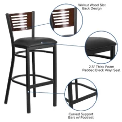 Flash Furniture Black Decorative Slat Back Metal Restaurant Barstool 19 Flash Furniture Black Decorative Slat Back Metal Restaurant Barstool -Flash Furniture GUEST a8a9af72 f9d3 4949 b0a1 f1cc5edca239
