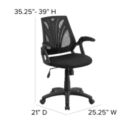 Flash Furniture Mid-Back Designer Black Mesh Swivel Task Office Chair With Open Arms 11 Flash Furniture Mid-Back Designer Black Mesh Swivel Task Office Chair With Open Arms -Flash Furniture GUEST aa60f9db ebbb 4653 aa54 840ba3a538d0