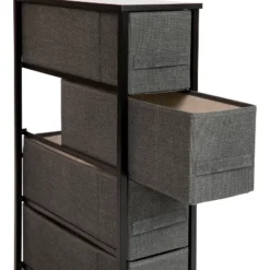 Flash Furniture 4 Drawer Slim Wood Top Cast Iron Frame Vertical Storage Dresser With Easy Pull Fabric Drawers 14 Flash Furniture 4 Drawer Slim Wood Top Cast Iron Frame Vertical Storage Dresser With Easy Pull Fabric Drawers -Flash Furniture GUEST aa8ac5f6 1bce 40d5 9152 d268d86b0de1