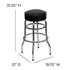 Flash Furniture Double Ring Chrome Barstool 13 Flash Furniture Double Ring Chrome Barstool -Flash Furniture GUEST aaa24f52 09e8 47c6 ab74 e77e02e33a8f