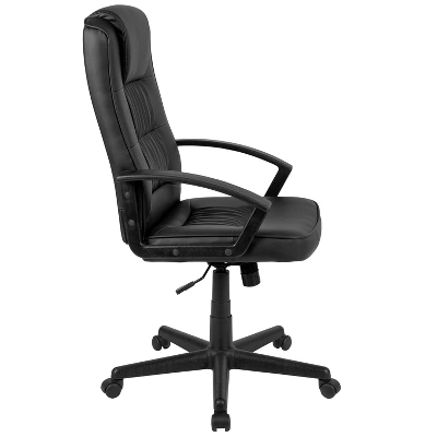 Flash Furniture Biscayne Flash Fundamentals High Back Black LeatherSoft-Padded Task Office Chair With Arms 11 Flash Furniture Biscayne Flash Fundamentals High Back Black LeatherSoft-Padded Task Office Chair With Arms - Image 11