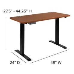 Flash Furniture 48"W X 24"D Electric Height Adjustable Standing Desk With Mesh Swivel Ergonomic Task Office Chair 13 Flash Furniture 48"W X 24"D Electric Height Adjustable Standing Desk With Mesh Swivel Ergonomic Task Office Chair -Flash Furniture GUEST aae78100 7da3 4650 acf5 ca355a87de95