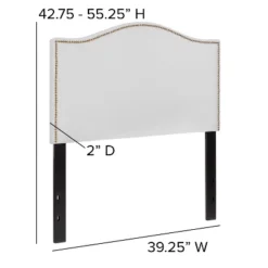 Flash Furniture Lexington Upholstered Twin Size Headboard With Accent Nail Trim In White Fabric 5 Flash Furniture Lexington Upholstered Twin Size Headboard With Accent Nail Trim In White Fabric -Flash Furniture GUEST ac6d7a06 5ff6 497a 94b9 6082ee840fc0