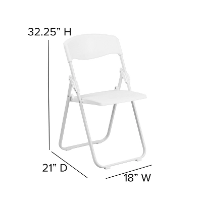 Flash Furniture 2 Pack HERCULES Series 500 Lb. Capacity Heavy Duty Plastic Folding Chair With Built-in Ganging Brackets 3 Flash Furniture 2 Pack HERCULES Series 500 Lb. Capacity Heavy Duty Plastic Folding Chair With Built-in Ganging Brackets - Image 3