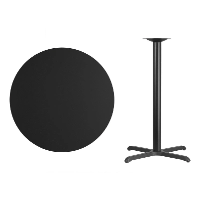 Flash Furniture 36'' Round Laminate Table Top With 30'' X 30'' Bar Height Table Base 1 Flash Furniture 36'' Round Laminate Table Top With 30'' X 30'' Bar Height Table Base