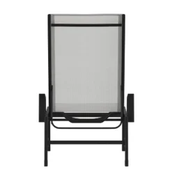 Flash Furniture Brazos Adjustable Chaise Lounge Chair With Arms, All-Weather Outdoor Five-Position Recliner -Flash Furniture GUEST af15de57 f734 4b26 8579 beda7d62ab97