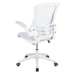 Flash Furniture Mid-Back White Mesh Swivel Ergonomic Task Office Chair With White Frame And Flip-Up Arms 20 Flash Furniture Mid-Back White Mesh Swivel Ergonomic Task Office Chair With White Frame And Flip-Up Arms -Flash Furniture GUEST af1d5d5b db68 447c a975 a2bc96553ea2