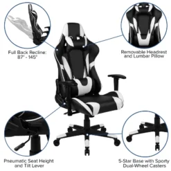 Flash Furniture Gaming Desk And Reclining Gaming Chair Set With Cup Holder, Headphone Hook & 2 Wire Management Holes 16 Flash Furniture Gaming Desk And Reclining Gaming Chair Set With Cup Holder, Headphone Hook & 2 Wire Management Holes -Flash Furniture GUEST af97460e 5506 4f72 9d74 a85b749ecc9a