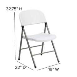 Flash Furniture HERCULES Series White Plastic Folding Chairs | Set Of 2 Lightweight Folding Chairs With Gray Frame 13 Flash Furniture HERCULES Series White Plastic Folding Chairs | Set Of 2 Lightweight Folding Chairs With Gray Frame -Flash Furniture GUEST aff5e1bf a551 49c6 9294 1947ffa3963f