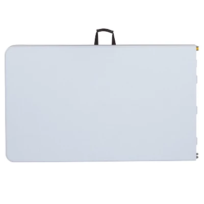 Flash Furniture 8-Foot Height Adjustable Bi-Fold Granite White Plastic Banquet And Event Folding Table With Carrying Handle 4 Flash Furniture 8-Foot Height Adjustable Bi-Fold Granite White Plastic Banquet And Event Folding Table With Carrying Handle - Image 4