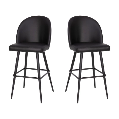 Flash Furniture Lyla Commercial Grade Modern Armless Barstools With Contoured Backrest, Steel Frame And Integrated Footrest - Set Of 2 13 Flash Furniture Lyla Commercial Grade Modern Armless Barstools With Contoured Backrest, Steel Frame And Integrated Footrest - Set Of 2 - Image 13