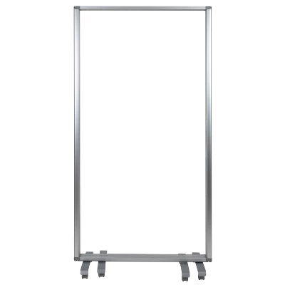 Flash Furniture Transparent Acrylic Mobile Partition With Lockable Casters (3 Sections Included) 6 Flash Furniture Transparent Acrylic Mobile Partition With Lockable Casters (3 Sections Included) - Image 6