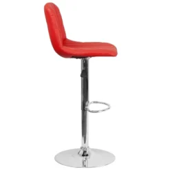 Flash Furniture Contemporary Vinyl Adjustable Height Barstool With Embellished Stitch Design And Chrome Base -Flash Furniture GUEST b3f60e5d 5f7e 412a 9e2e ae010c94ee7f