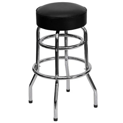 Flash Furniture Double Ring Chrome Barstool 10 Flash Furniture Double Ring Chrome Barstool - Image 10