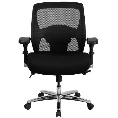 Flash Furniture HERCULES Series 24/7 Intensive Use Big & Tall 500 Lb. Rated Black Mesh Executive Ergonomic Office Chair With Ratchet Back 8 Flash Furniture HERCULES Series 24/7 Intensive Use Big & Tall 500 Lb. Rated Black Mesh Executive Ergonomic Office Chair With Ratchet Back - Image 8