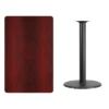 Flash Furniture 30'' X 48'' Rectangular Laminate Table Top With 24'' Round Bar Height Table Base