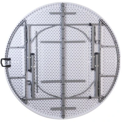 Flash Furniture 5.89-Foot Round Bi-Fold Granite White Plastic Banquet And Event Folding Table With Carrying Handle 8 Flash Furniture 5.89-Foot Round Bi-Fold Granite White Plastic Banquet And Event Folding Table With Carrying Handle - Image 8