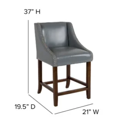 Flash Furniture Carmel Series 24" High Transitional Wood Counter Height Stool With Accent Nail Trim 15 Flash Furniture Carmel Series 24" High Transitional Wood Counter Height Stool With Accent Nail Trim -Flash Furniture GUEST b5f0261f 3059 4feb 9ad2 af7c939998db