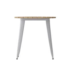 Flash Furniture Declan Commercial Grade Indoor/Outdoor Dining Table, 30" Round All Weather Poly Resin Top With Steel Base -Flash Furniture GUEST b5fc2e26 5e11 4e2e b736 867590ac3edd