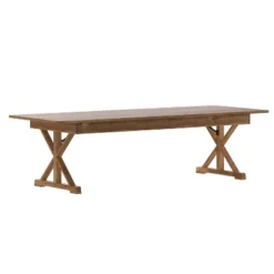 Flash Furniture HERCULES 9' X 40" Rectangular Solid Pine Folding Farm Table With X Legs -Flash Furniture GUEST b6ba010f d14e 49cd 97ad 7d515044a8e9