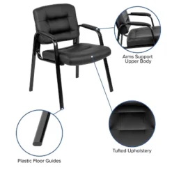 Flash Furniture Darwin Flash Fundamentals Black LeatherSoft Executive Reception Chair With Black Metal Frame 14 Flash Furniture Darwin Flash Fundamentals Black LeatherSoft Executive Reception Chair With Black Metal Frame -Flash Furniture GUEST b6f52b18 ecd5 4cf3 a796 a69b990c4555