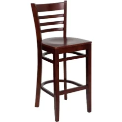 Flash Furniture Ladder Back Wooden Restaurant Barstool -Flash Furniture GUEST b734152b e7bd 497d a130 a2ccc875308a