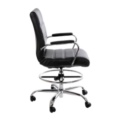 Flash Furniture Mid-Back LeatherSoft Drafting Chair With Adjustable Foot Ring And Chrome Base 23 Flash Furniture Mid-Back LeatherSoft Drafting Chair With Adjustable Foot Ring And Chrome Base -Flash Furniture GUEST b7661347 7882 4784 a0c7 f88b4c0a9ef8