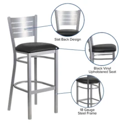 Flash Furniture Silver Slat Back Metal Restaurant Barstool 21 Flash Furniture Silver Slat Back Metal Restaurant Barstool -Flash Furniture GUEST b7b170fa bfeb 4e4c acbf 0e43f92cc8f8