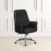 Flash Furniture Mid-Back Traditional Tufted LeatherSoft Executive Swivel Office Chair With Arms