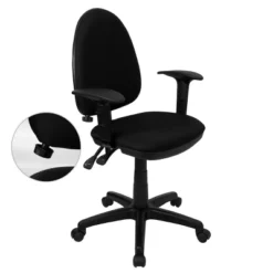Flash Furniture Mid-Back Fabric Multifunction Swivel Ergonomic Task Office Chair With Adjustable Lumbar Support And Adjustable Arms 11 Flash Furniture Mid-Back Fabric Multifunction Swivel Ergonomic Task Office Chair With Adjustable Lumbar Support And Adjustable Arms -Flash Furniture GUEST b845a6b2 f270 4891 a432 e4713f938d99