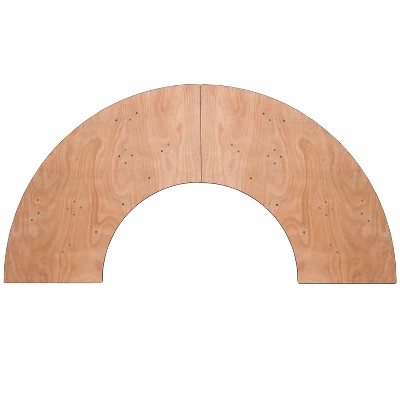 Flash Furniture 5.5 Ft. X 2 Ft. Serpentine Wood Folding Banquet Table 2 Flash Furniture 5.5 Ft. X 2 Ft. Serpentine Wood Folding Banquet Table - Image 2