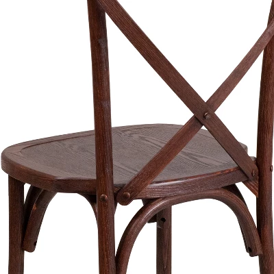 Flash Furniture HERCULES Series Stackable Wood Cross Back Chair 4 Flash Furniture HERCULES Series Stackable Wood Cross Back Chair - Image 4