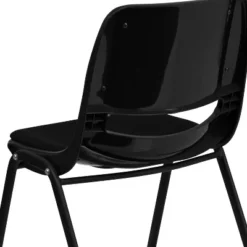 Flash Furniture HERCULES Series 880 Lb. Capacity Black Padded Ergonomic Shell Stack Chair With Black Frame -Flash Furniture GUEST bbc1fbcb 36cc 4f0c bcbd d0f7391eb37f