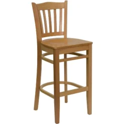 Flash Furniture Vertical Slat Back Wooden Restaurant Barstool -Flash Furniture GUEST bbd47500 cf6b 4155 ac3e 92a3409b3564