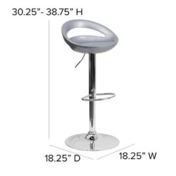 Flash Furniture Contemporary Plastic Adjustable Height Barstool With Rounded Cutout Back And Chrome Base 21 Flash Furniture Contemporary Plastic Adjustable Height Barstool With Rounded Cutout Back And Chrome Base -Flash Furniture GUEST bbe66f96 8347 455b b32e 43081ab44dbf