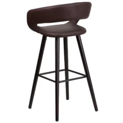 Flash Furniture Brynn Series 29'' High Contemporary Vinyl Rounded Back Barstool With Cappuccino Wood Frame 16 Flash Furniture Brynn Series 29'' High Contemporary Vinyl Rounded Back Barstool With Cappuccino Wood Frame -Flash Furniture GUEST bdb44943 856a 492a 9d95 d7f14c644a0f