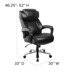 Flash Furniture HERCULES Series Big & Tall 500 Lb. Rated Black LeatherSoft Executive Swivel Ergonomic Office Chair With Adjustable Headrest 11 Flash Furniture HERCULES Series Big & Tall 500 Lb. Rated Black LeatherSoft Executive Swivel Ergonomic Office Chair With Adjustable Headrest -Flash Furniture GUEST be14a002 e049 488c ad3b dcce058e03ea
