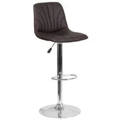 Flash Furniture Contemporary Vinyl Adjustable Height Barstool With Embellished Stitch Design And Chrome Base -Flash Furniture GUEST beeeab59 b1c5 42cd 96ae 726ea42f5b25