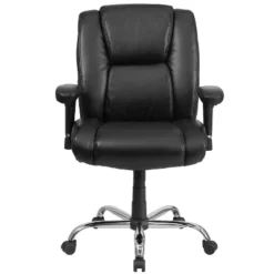 Flash Furniture HERCULES Series Big & Tall 400 Lb. Rated Black LeatherSoft Ergonomic Task Office Chair With Chrome Base And Adjustable Arms -Flash Furniture GUEST befbeda8 7b9d 4a2f b8d2 d7544535feea