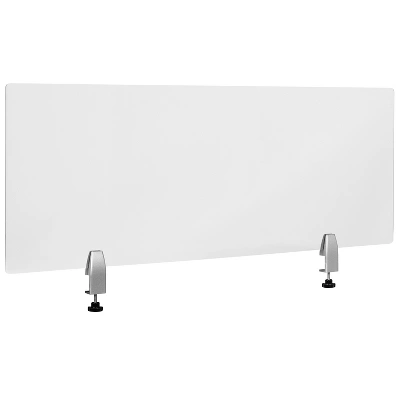 Flash Furniture Clear Acrylic Desk Partition (Hardware Included) 8 Flash Furniture Clear Acrylic Desk Partition (Hardware Included) - Image 8