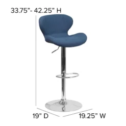 Flash Furniture Contemporary Adjustable Height Barstool With Curved Back And Chrome Base 18 Flash Furniture Contemporary Adjustable Height Barstool With Curved Back And Chrome Base -Flash Furniture GUEST bf633905 16c3 464f 8235 52c6a1c89df4