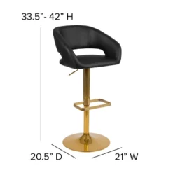 Flash Furniture Contemporary Vinyl Adjustable Height Barstool With Rounded Mid-Back, Set Of 2 17 Flash Furniture Contemporary Vinyl Adjustable Height Barstool With Rounded Mid-Back, Set Of 2 -Flash Furniture GUEST bf7ad764 7aca 47e3 bc69 7300989b1faa